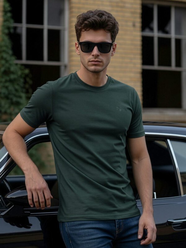Dark Green Basic T-Shirt (TEE-395)