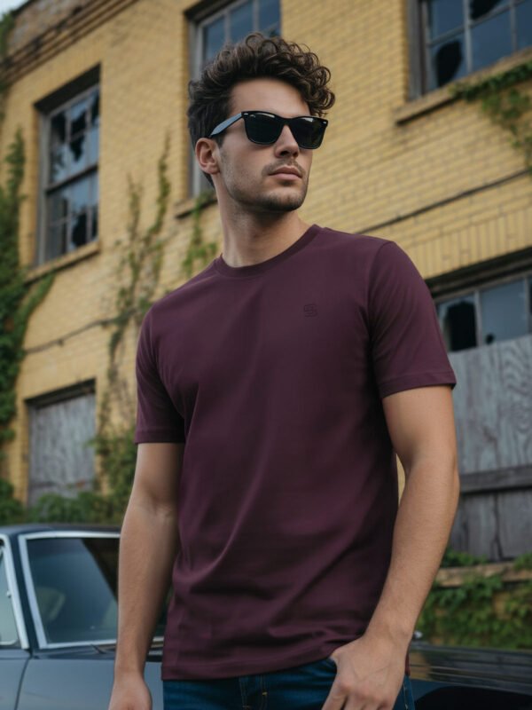 Maroon Basic T-Shirt (TEE-402)