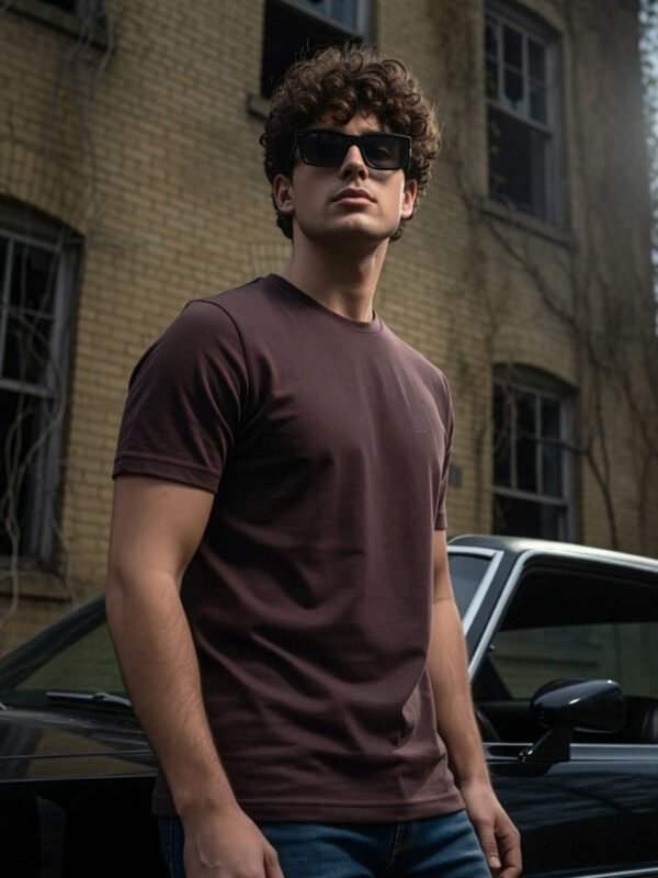 Brown Stretchable T-Shirt (TEE-405)