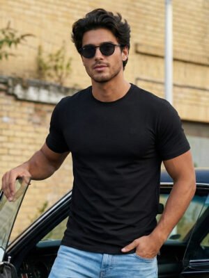 Black Basic T-Shirt (TEE-426)