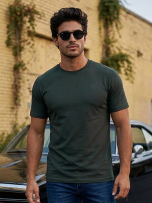 Dark Green Basic T-Shirt (TEE-427)