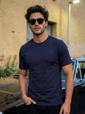 Navy Blue Basic T-Shirt (TEE-429)