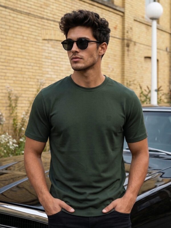 Dark Green Basic T-Shirt (TEE-435)