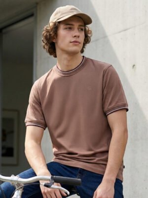 Light Brown Basic T-Shirt (TEE-442)