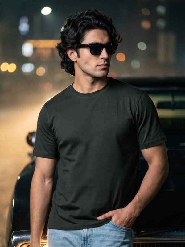 Dark Green Basic T-Shirt (TEE-465)