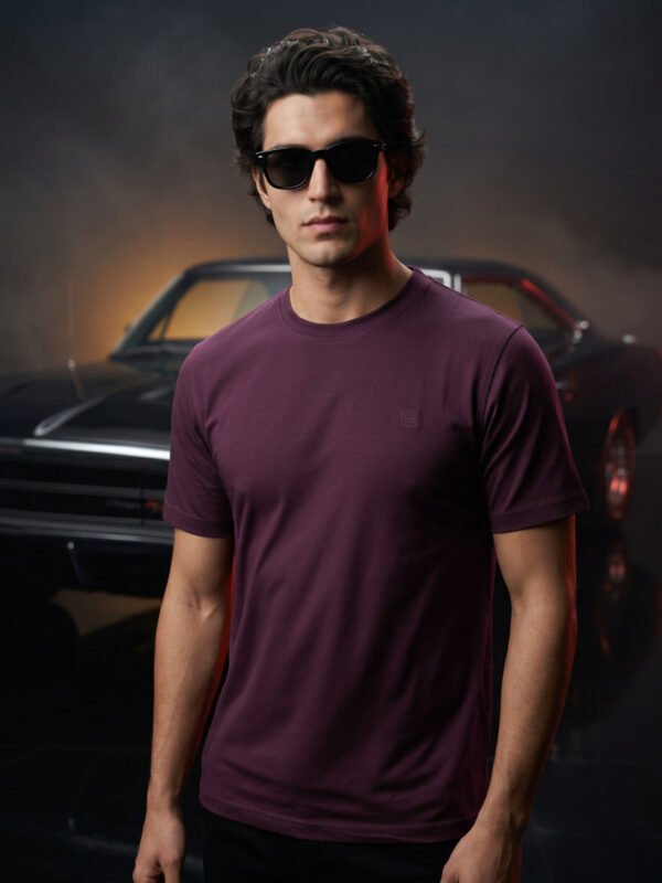 TEE466-2.jpg Maroon Basic T-Shirt (TEE-466)