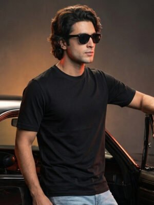 Black Basic T-Shirt (TEE-495)