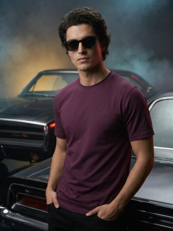 TEE497-2.jpg Maroon Basic T-Shirt (TEE-497)