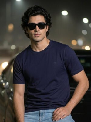 Navy Blue Basic T-Shirt (TEE-498)
