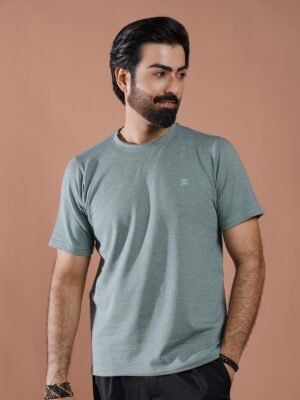 Teal Half Sleeves Men’s T-Shirt (TEE-311)