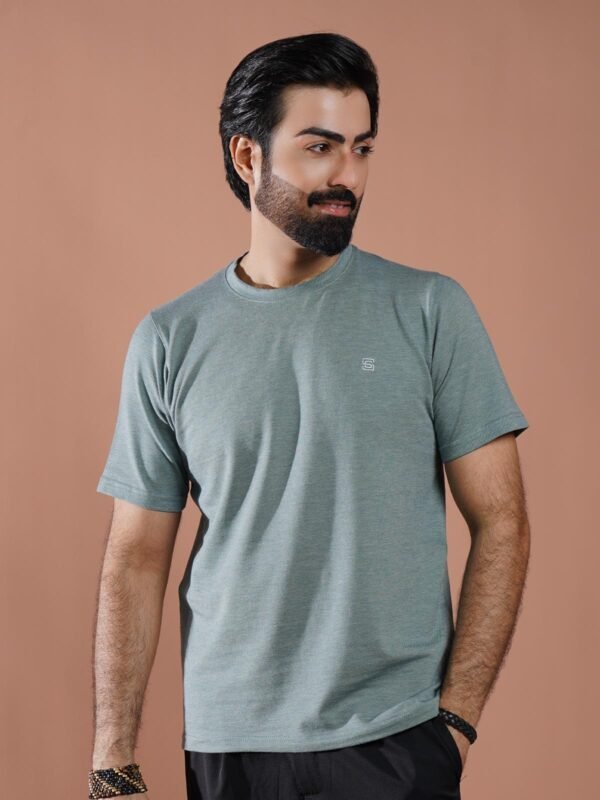 Teal Half Sleeves Men’s T-Shirt (TEE-311)