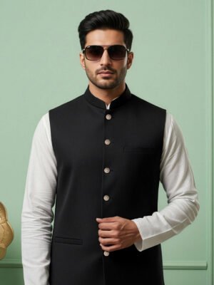 Black Waist Coat (WC-184)
