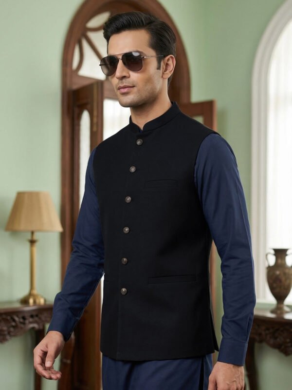 Black Waist Coat (WC-190)