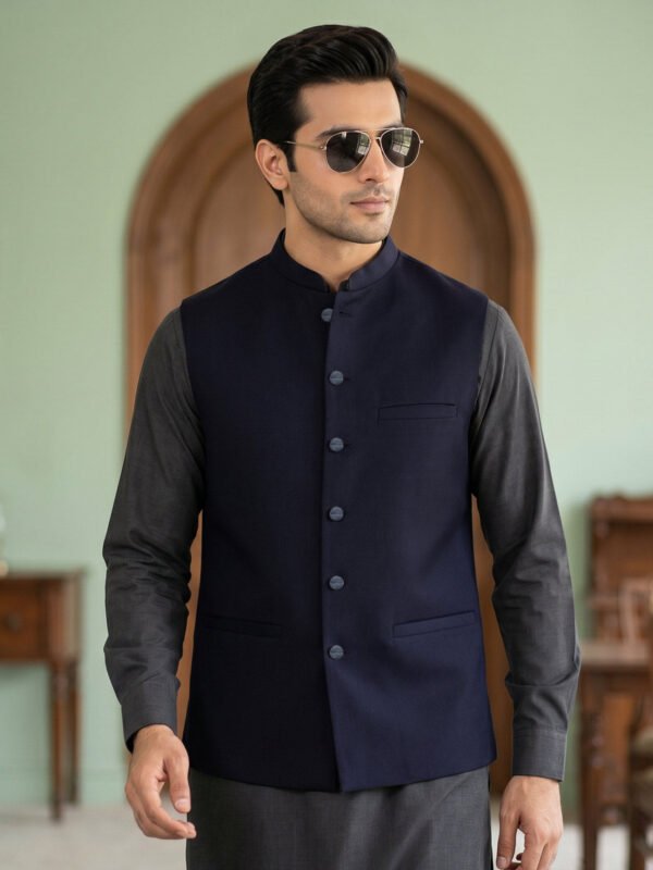 Navy Blue Waist Coat (WC-204)