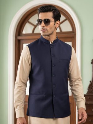 Navy Blue Waist Coat (WC-216)