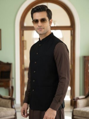 Black Waist Coat (WC-220)