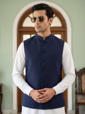 Navy Blue Waist Coat (WC-222)
